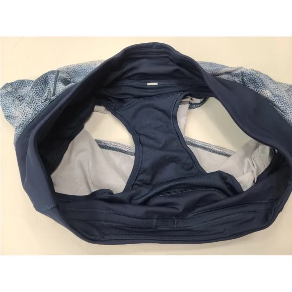 Lululemon Run Times Short II 4&quot; Mesh Scape Multi/True Navy Size 10 Womens
