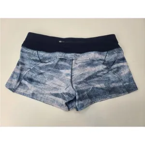 Lululemon Run Times Short II 4&quot; Mesh Scape Multi/True Navy Size 10 Womens