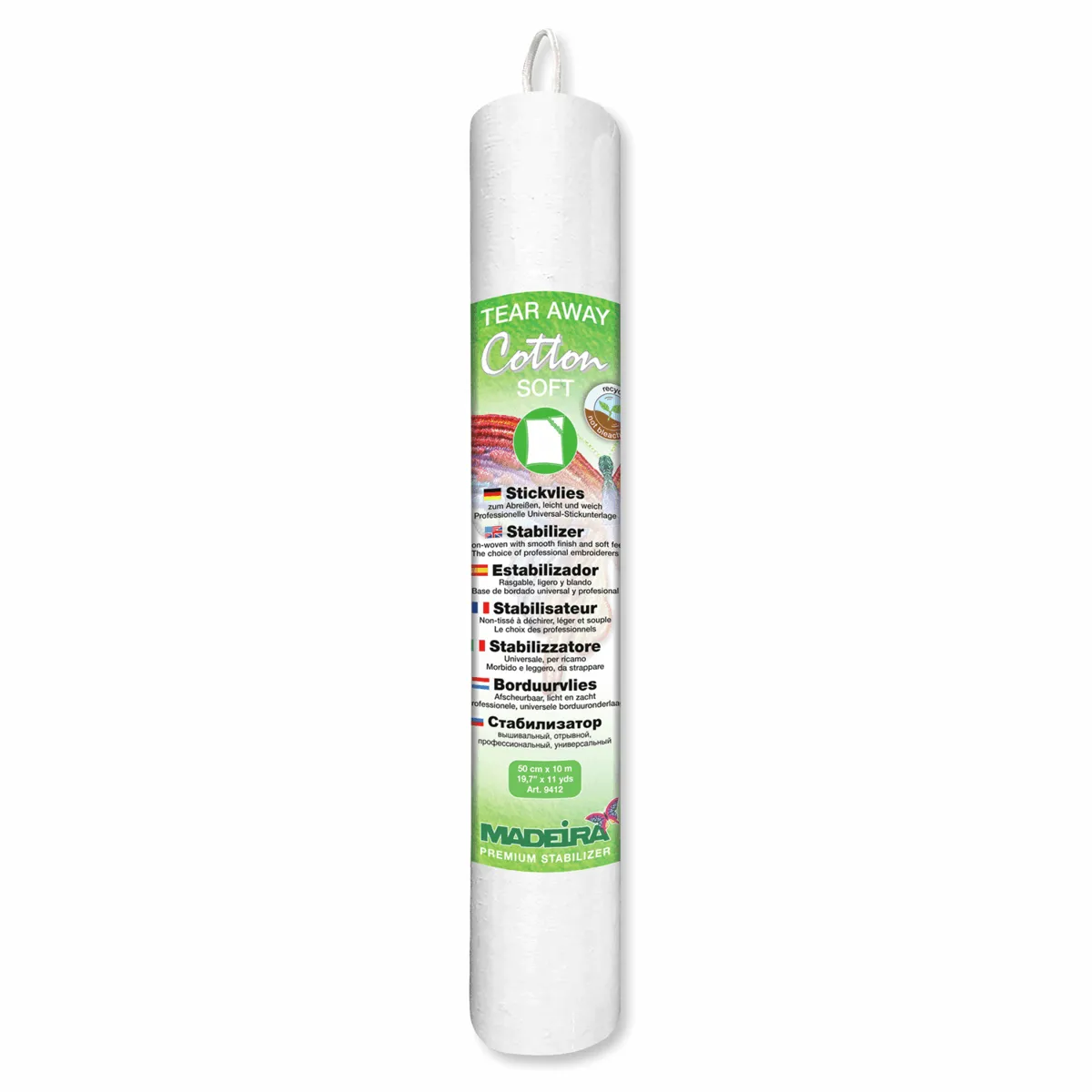Madeira Embroidery Stabilizer: Tear-Away: Cotton Soft: 10m x 50cm