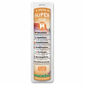 Madeira Sewing Embroidery Stabilizer: Cut-Away: Super Film: 30cm x 5m: Clear: Box
