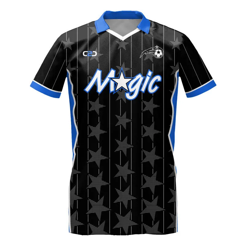 Magic-Inspired SlimFit HP Soccer Jersey V Neck with Collar Design Your Own Custom