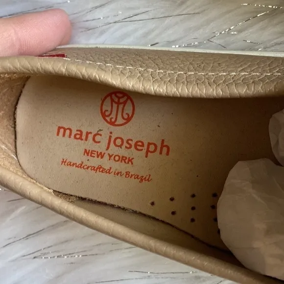 Marc Joseph New York Tan Leather Studded Loafer Kid's size 1.5