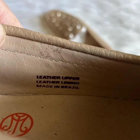 Marc Joseph New York Tan Leather Studded Loafer Kid's size 1.5