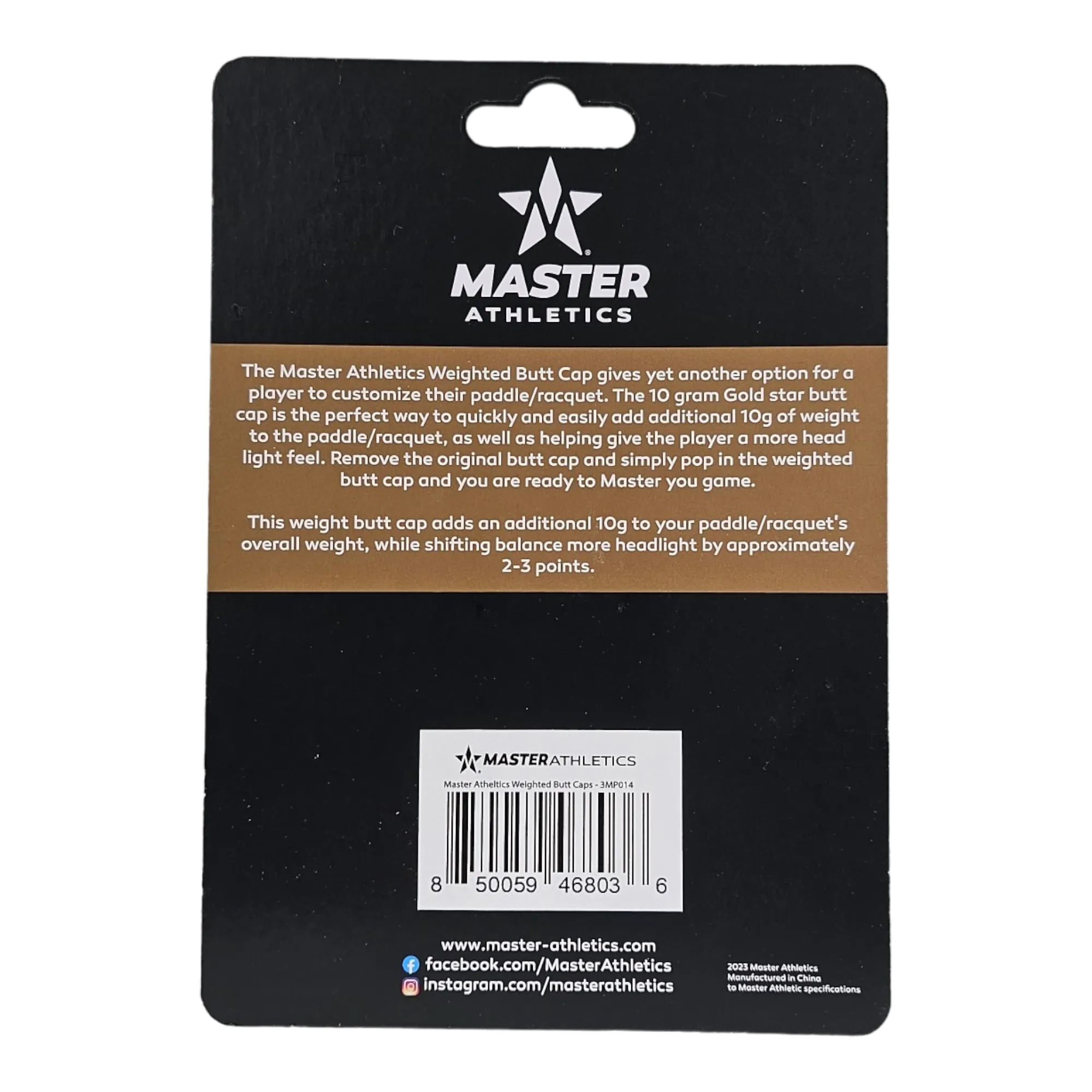 Master Athletics Weighted Butt Cap