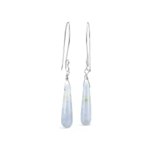 Mayan Jade Long Droplet Earrings