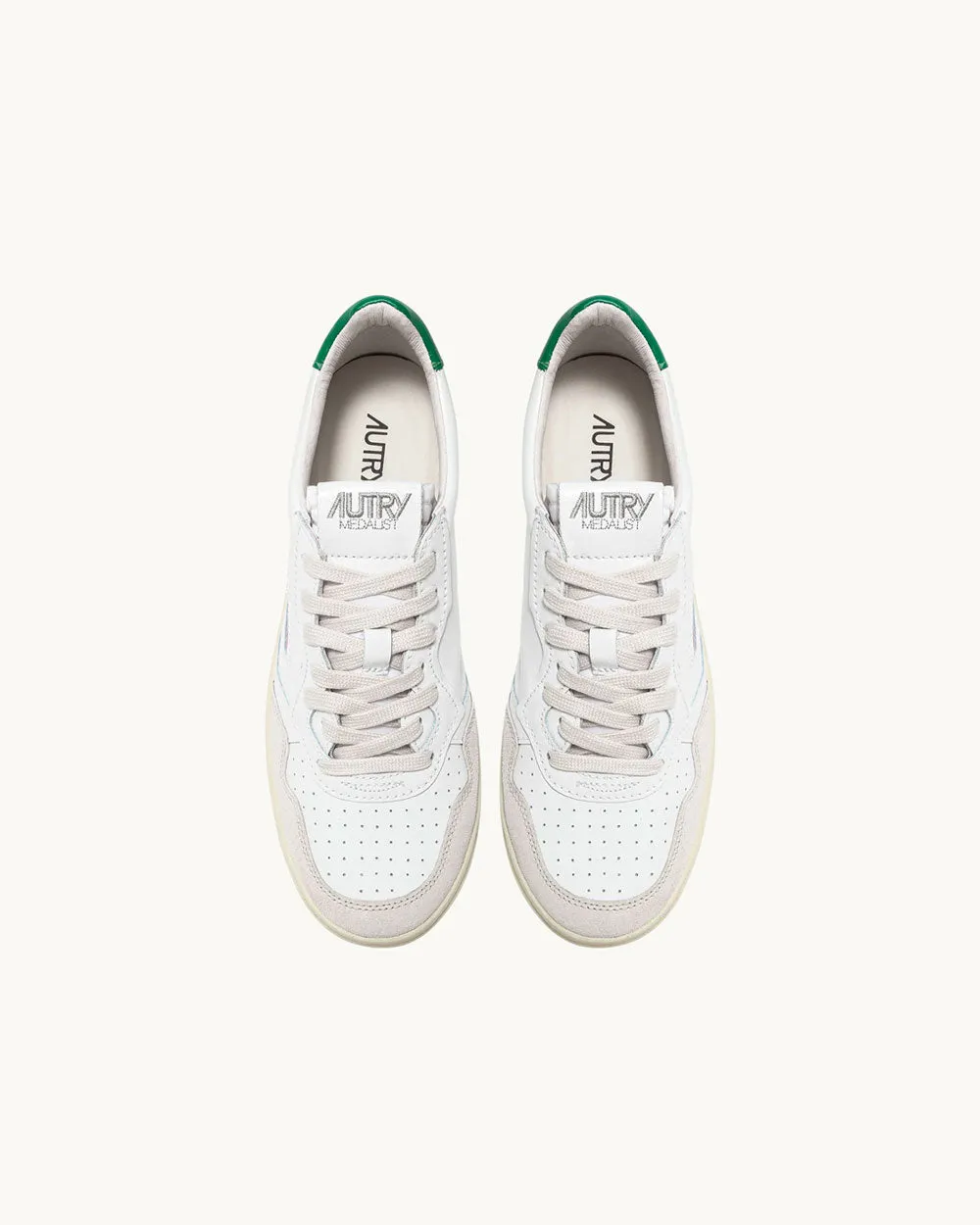 Medalist Low Man- Leat/Suede White/Amaz