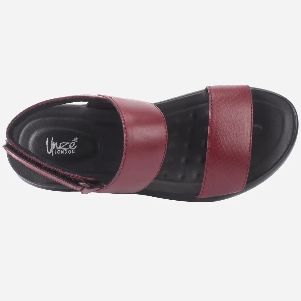 Mens "ALEY" Leather Velcro Everyday Summer Sandals