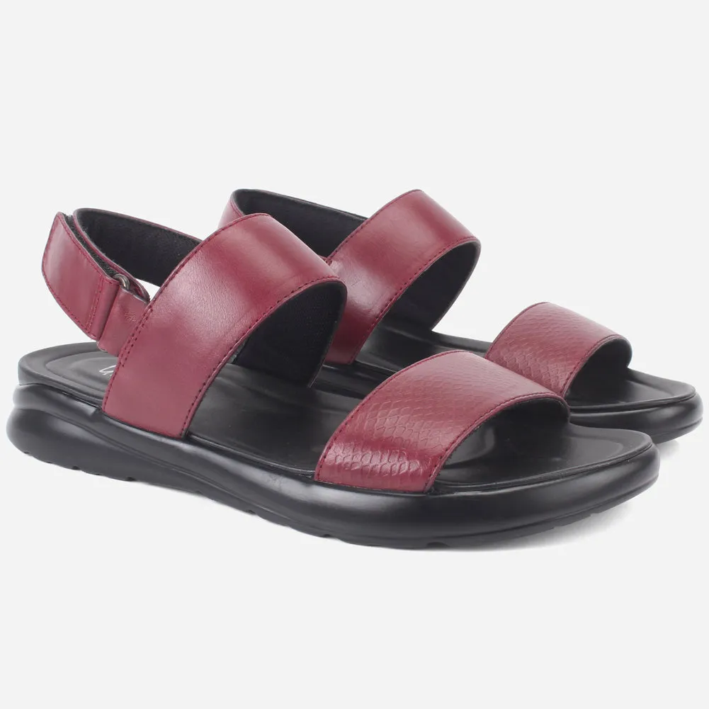 Mens "ALEY" Leather Velcro Everyday Summer Sandals