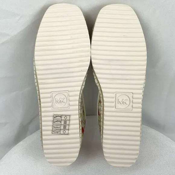 Michael Kors Lenny Espadrille Slip On Shoes Sz 7.5 M New Rose &amp; Signature Flats