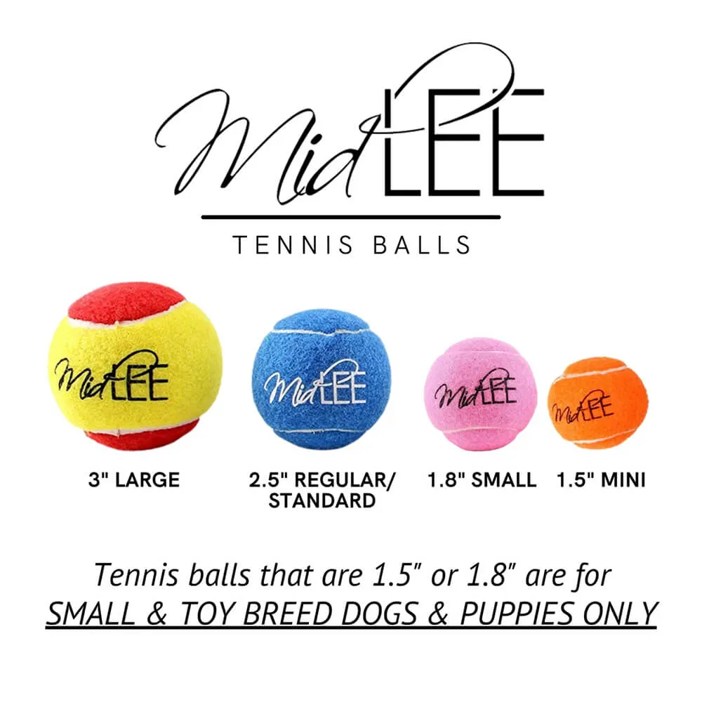 Midlee Candy Cane Dog Tennis Balls 1.5" w/ Squeaker-6pk