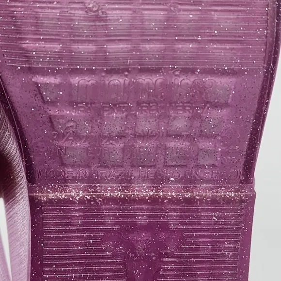 Mini Melissa Girl's Sweet Love Disney Princess Mary Jane Jelly Flat Ariel Size 7