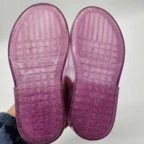 Mini Melissa Girl's Sweet Love Disney Princess Mary Jane Jelly Flat Ariel Size 7