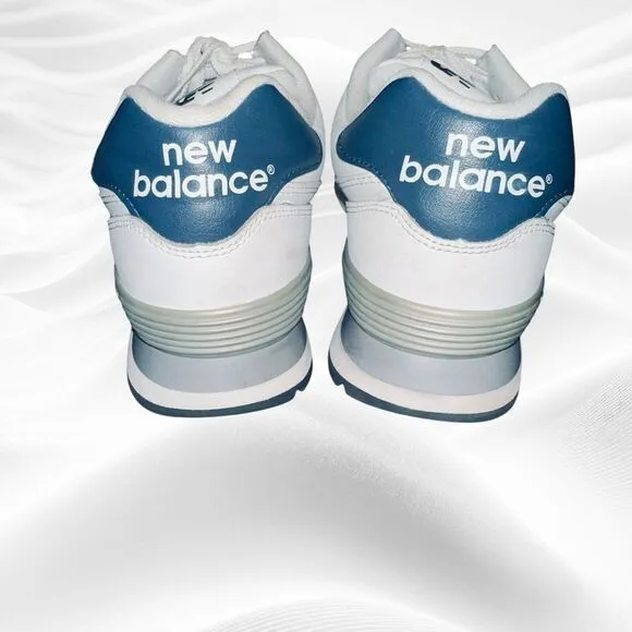 New Balance 574 Encap White Navy Mens sz‎ 8 US  NB574WYN