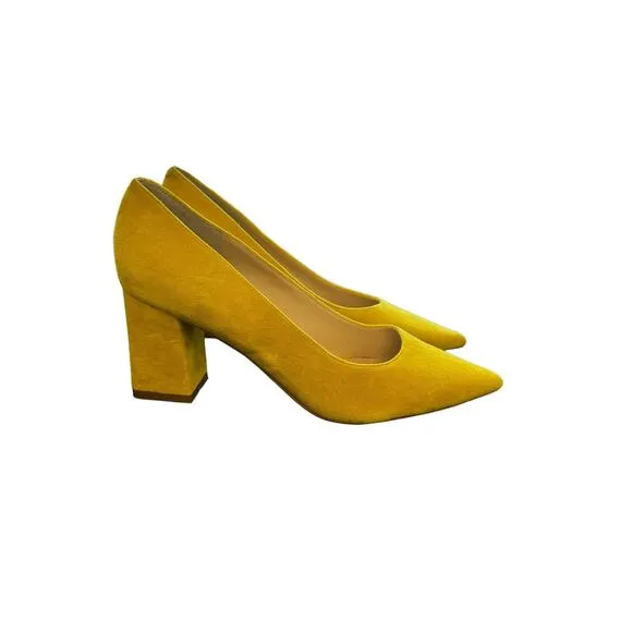 New ~ Marc Fisher ~🔥 Zala Block Heel Pointy Toe Pump Shoes Size 7M