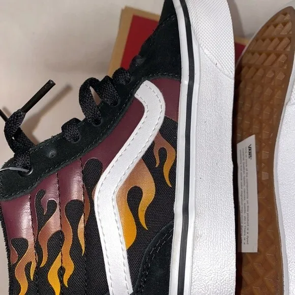 new vans flame filmore high top 11 youth old school lace up sneaker shoe retro