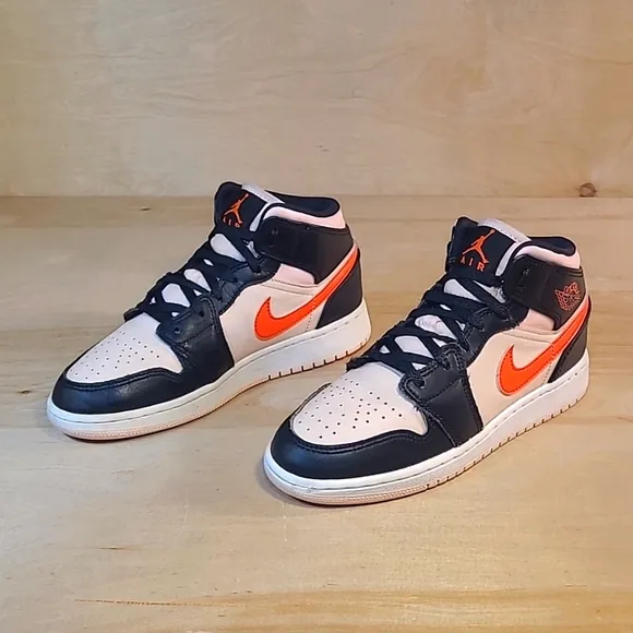 Nike Air Jordan Mid Atmosphere Sneakers - Black and Pink