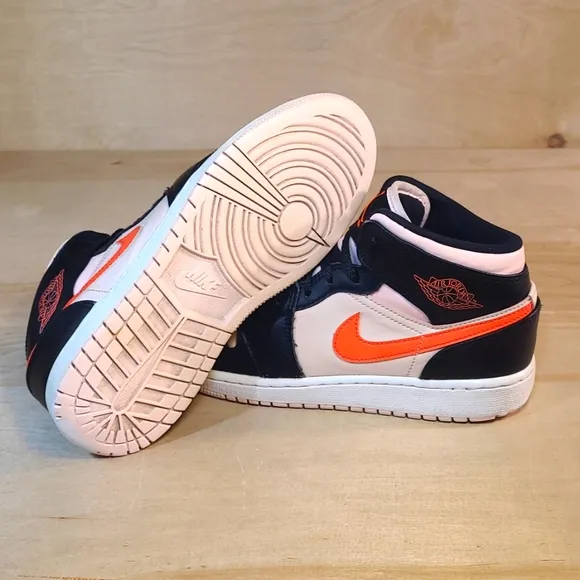 Nike Air Jordan Mid Atmosphere Sneakers - Black and Pink