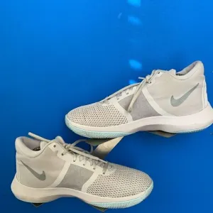 Nike Air Precision II Shoes White blue grey AA7069-005  Size 8
