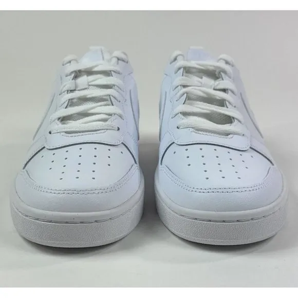 Nike Court Borough Low 2 (GS) 7Y Big Kids Youth Triple White Shoes BQ5448-100