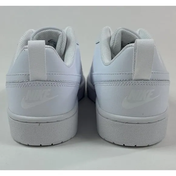 Nike Court Borough Low 2 (GS) 7Y Big Kids Youth Triple White Shoes BQ5448-100
