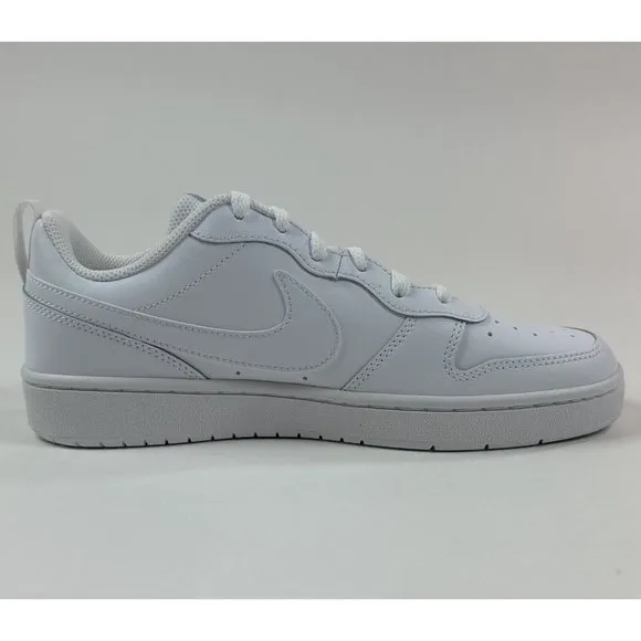 Nike Court Borough Low 2 (GS) 7Y Big Kids Youth Triple White Shoes BQ5448-100