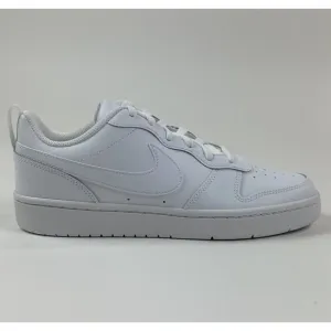 Nike Court Borough Low 2 (GS) 7Y Big Kids Youth Triple White Shoes BQ5448-100