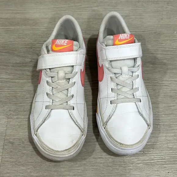 Nike Court Legacy 'White Pink Orange' DA5381-118 kids 3Y