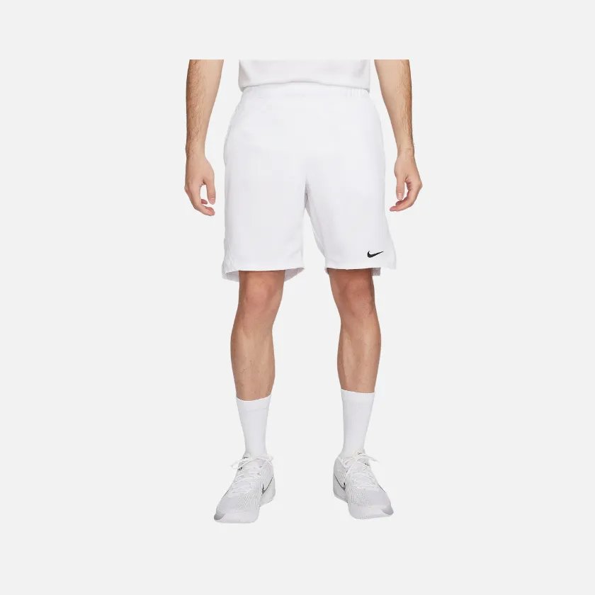 Nike Court Victory Men's Dri-FIT 23cm Tennis Shorts -White/Black