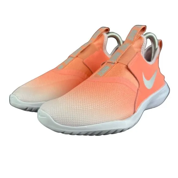 Nike Flex Runner 2 Coral Orange White Shoes AT4662-608 Youth Size 5.5 Y (GS)