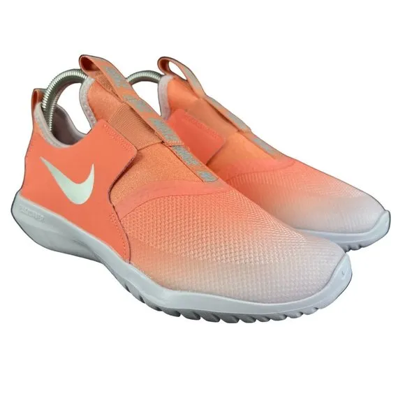 Nike Flex Runner 2 Coral Orange White Shoes AT4662-608 Youth Size 5.5 Y (GS)