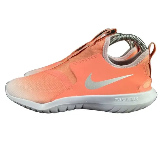 Nike Flex Runner 2 Coral Orange White Shoes AT4662-608 Youth Size 5.5 Y (GS)