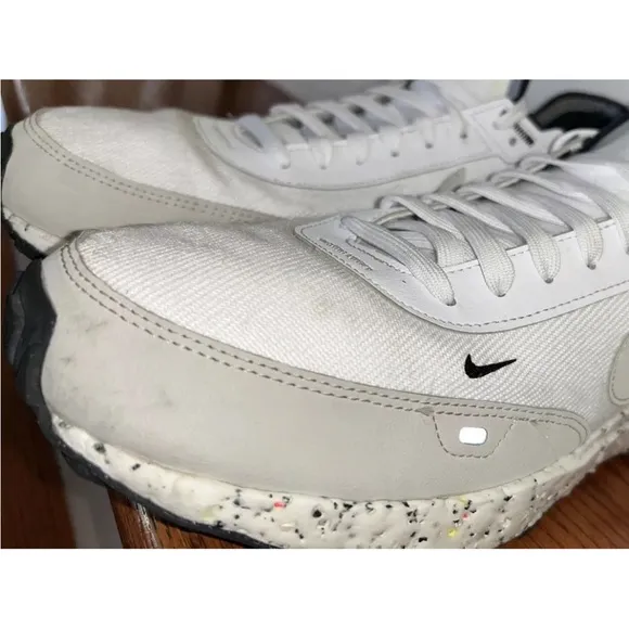 Nike Waffle One Crater Sneakers White Light Bone Mens Size 12 Running Shoes