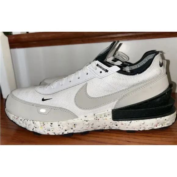 Nike Waffle One Crater Sneakers White Light Bone Mens Size 12 Running Shoes