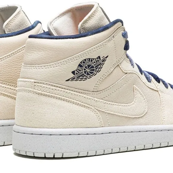 NIKE Women’s Air Jordan 1 Mid Sanddrift 9 Athletic Basketball Shoes Retro Swoosh