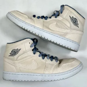 NIKE Women’s Air Jordan 1 Mid Sanddrift 9 Athletic Basketball Shoes Retro Swoosh