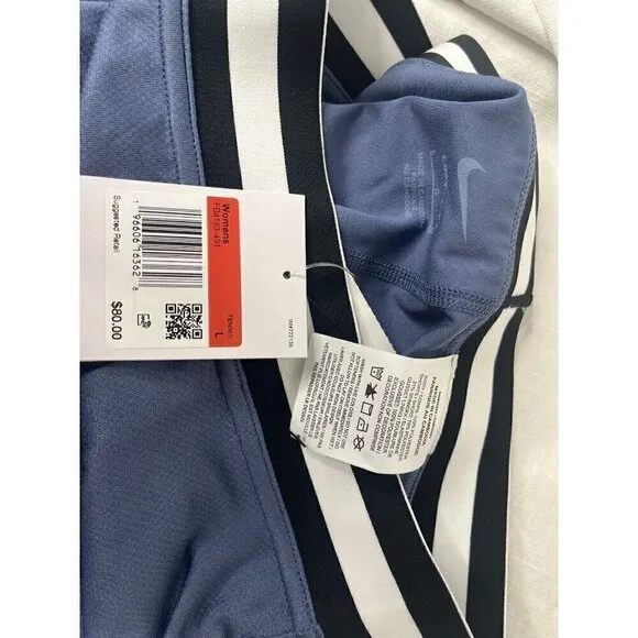 Nike Women's Fall Heritage Skirt Blue White Sz Large FB4153-491 NWT Tennis