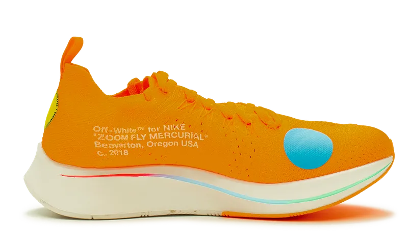 Nike Zoom Fly Mercurial x OFF-WHITE Total Orange 2018 (AO2115-800) Men Size 8-11