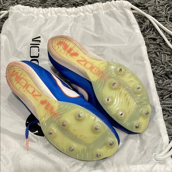 Nike zoom fly weave Blue Soccer track Cleats size 7.5