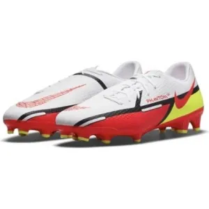 Nike Jr Phantom GT2 Academy FG / MG -White/Volt/Red Soccer Cleats Size 3.5