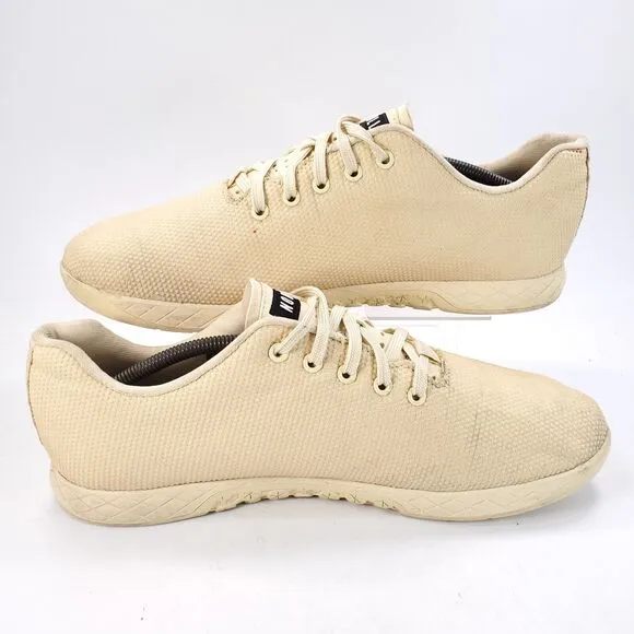 NOBULL Lace Up Athletic Sneaker Shoe Mens Size 13 Womens Size 14.5 Beige