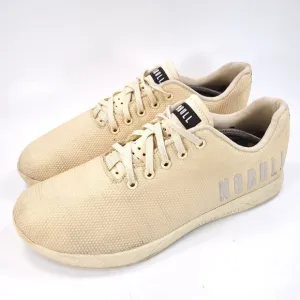 NOBULL Lace Up Athletic Sneaker Shoe Mens Size 13 Womens Size 14.5 Beige