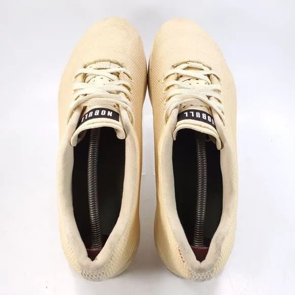 NOBULL Lace Up Athletic Sneaker Shoe Mens Size 13 Womens Size 14.5 Beige