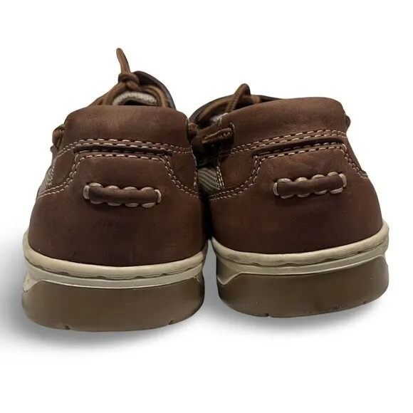 Nunn Bush Bayside Men's Brown 3-Eye Boat Shoes 85608-77 Size 10.5 EUC