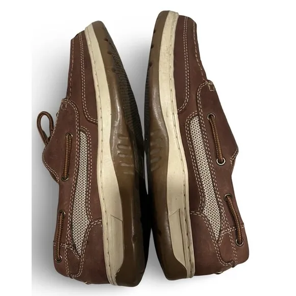 Nunn Bush Bayside Men's Brown 3-Eye Boat Shoes 85608-77 Size 10.5 EUC