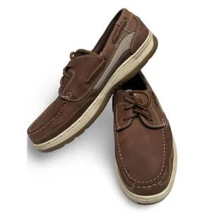 Nunn Bush Bayside Men's Brown 3-Eye Boat Shoes 85608-77 Size 10.5 EUC