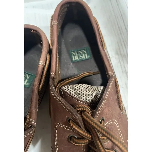 Nunn Bush Bayside Men's Brown 3-Eye Boat Shoes 85608-77 Size 10.5 EUC