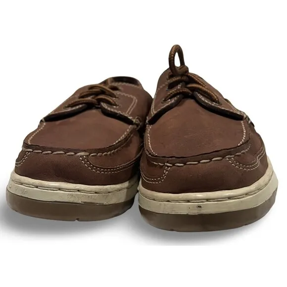Nunn Bush Bayside Men's Brown 3-Eye Boat Shoes 85608-77 Size 10.5 EUC
