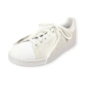 NWT Adidas Stan Smith Kid's White Sparkle Lace Up Sneakers Size 5
