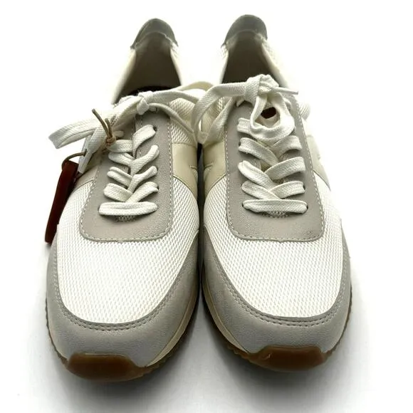 NWT MIA Womens 6.5 Kable Lace Up Sneakers Shoes Vintage Look New white taupe