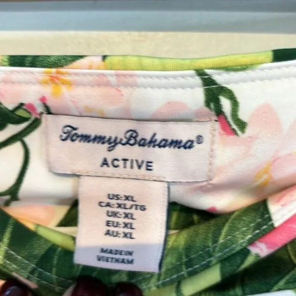 NWT Tommy Bahama Skort Skirt Pink Floral Pockets Golf Tennis size XL